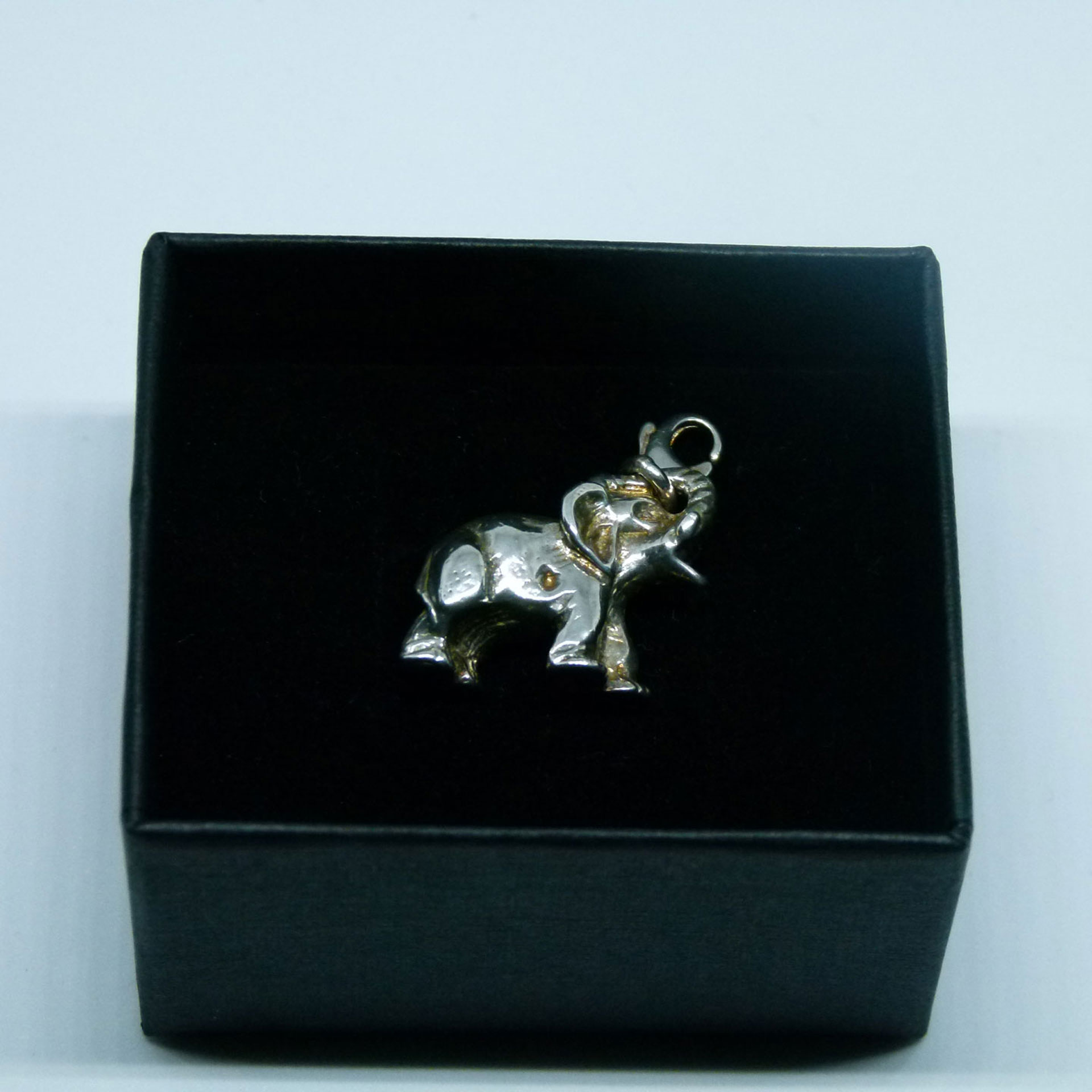 Charm Elefant massiv silber - Bild 2